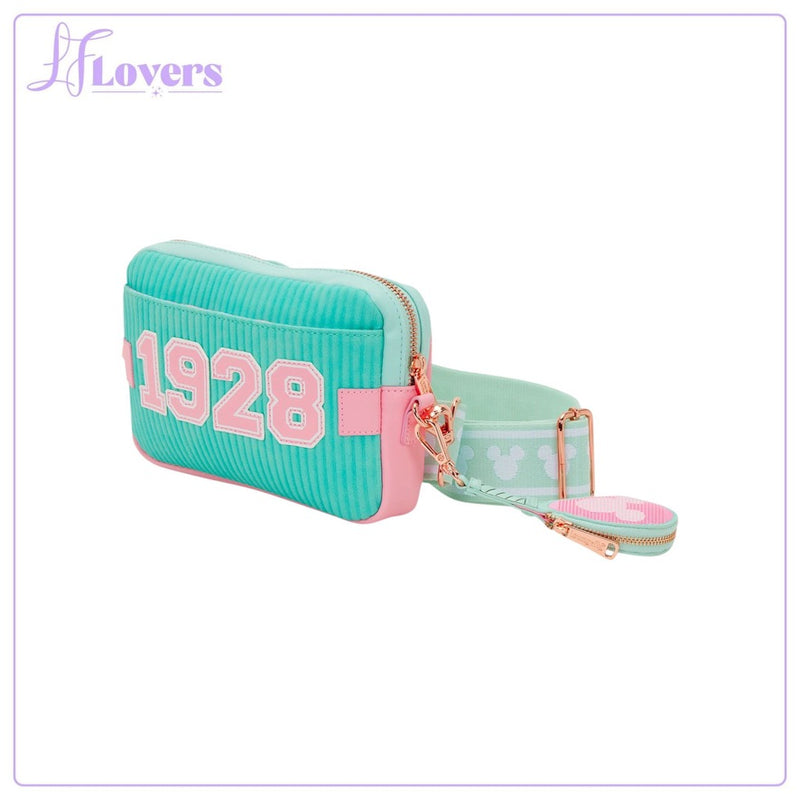 Load image into Gallery viewer, Loungefly Disney Mickey &amp; Friends Tennis Sling Crossbody Bag With Coin Bag - PRE ORDER - LF Lovers
