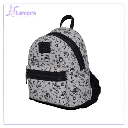 Loungefly Laika Coraline Tattoo All Over Print Mini Backpack