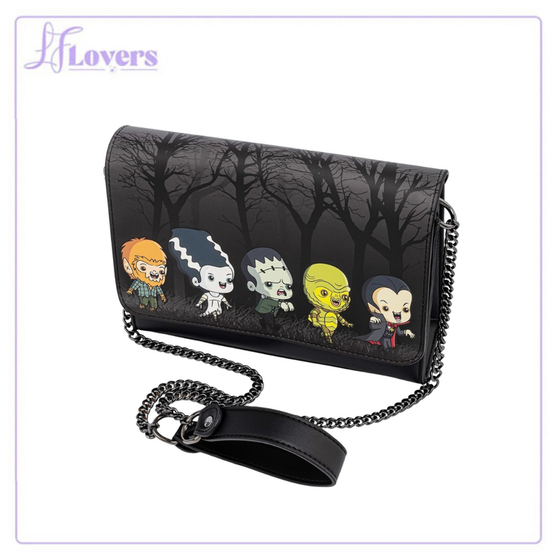 Load image into Gallery viewer, Loungefly Universal Monsters Chibi Line Chain Strap Crossbody - LF Lovers
