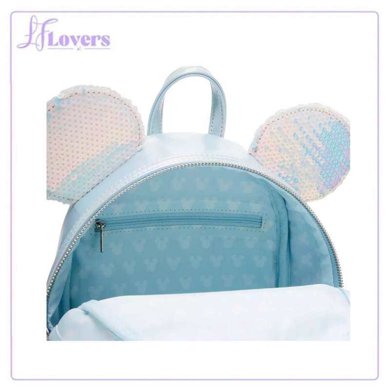 Load image into Gallery viewer, Loungefly Disney Minnie Mouse Iridescent Sequin Ears Mini Backpack - LF Lovers
