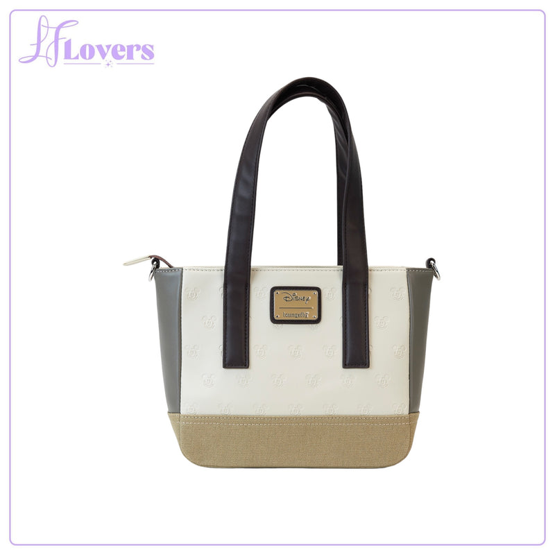 Load image into Gallery viewer, Loungefly Disney Mickey And Friends Faux Leather And Canvas Mini Tote Bag
