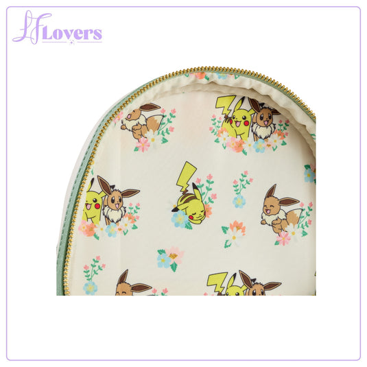 Loungefly Pokemon Pikachu & Eevee Floral Mini Backpack - LF Lovers