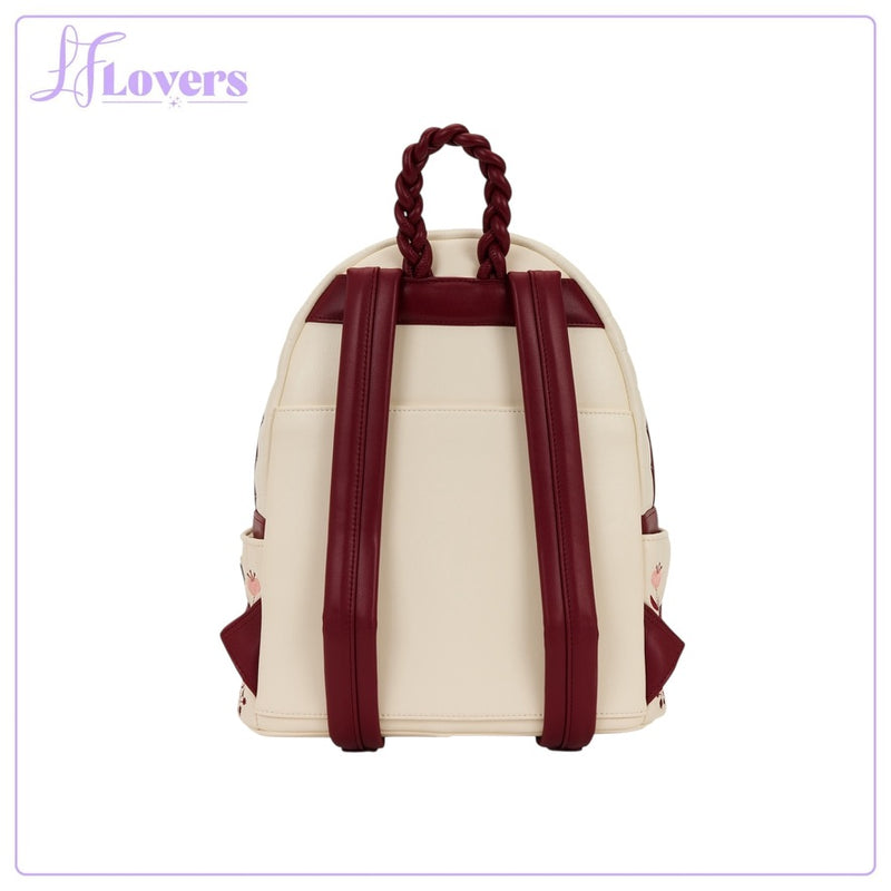 Load image into Gallery viewer, Loungefly Cream And Red Floral Mid Size Backpack - PRE ORDER
