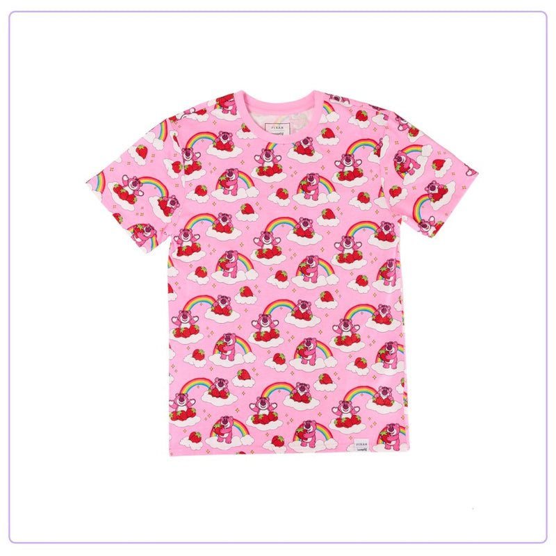 Load image into Gallery viewer, Loungefly Pixar Toy Story Lotso Rainbow AOP T-Shirt
