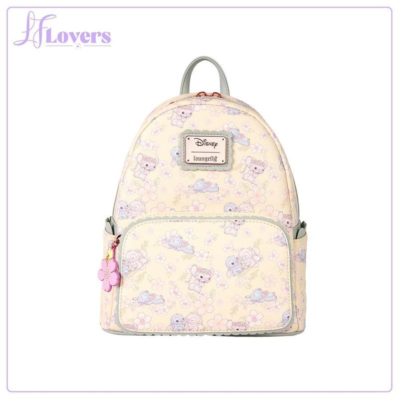Load image into Gallery viewer, Loungefly Disney Cute Stitch Cherry Blossom Mini Backpack - PRE ORDER
