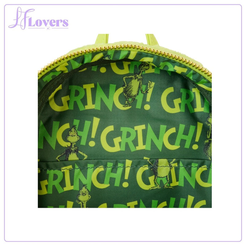 Load image into Gallery viewer, Loungefly Dr Seuss Plush Grinch Light Up Cosplay Mini Backpack - LF Lovers
