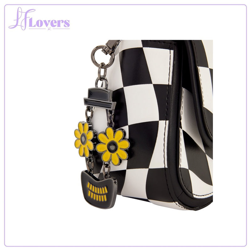 Load image into Gallery viewer, Loungefly Terrifier Art the Clown Checkered Crossbody Bag - Preorder
