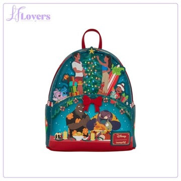 Loungefly Disney Lilo & Stitch Holiday Celebration Mini Backpack - Preorder