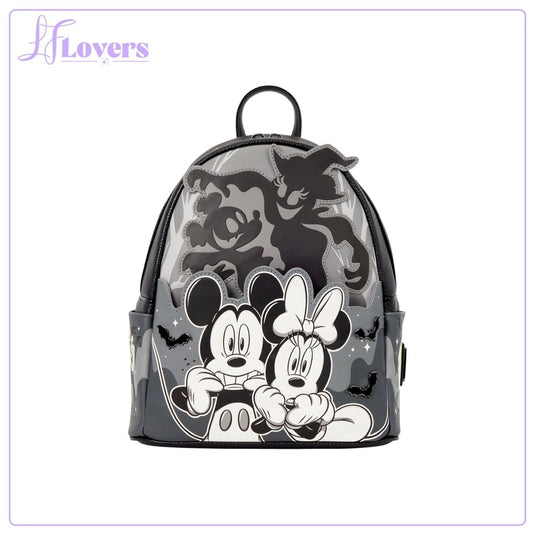 Loungefly Disney Mickey & Minnie Ghost Light Up Glow Mini Backpack - Preorder