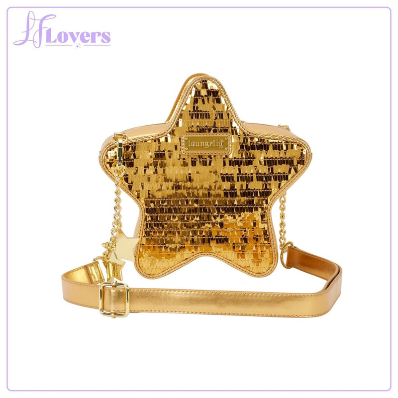 Load image into Gallery viewer, Loungefly Figural Gold Star Sequin Crossbody - PRE ORDER
