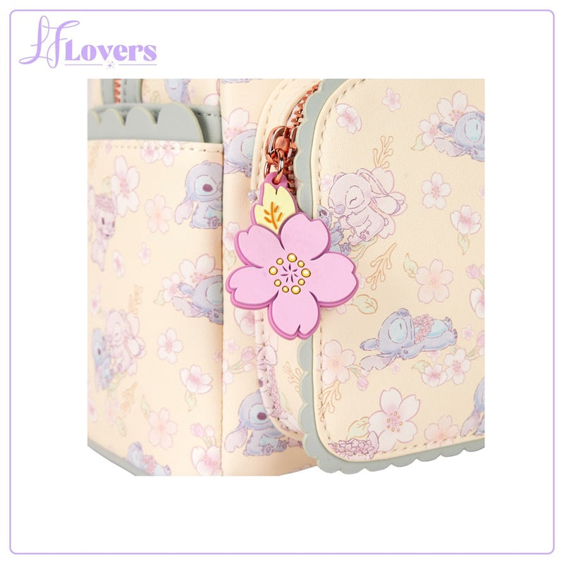 Load image into Gallery viewer, Loungefly Disney Cute Stitch Cherry Blossom Mini Backpack - PRE ORDER
