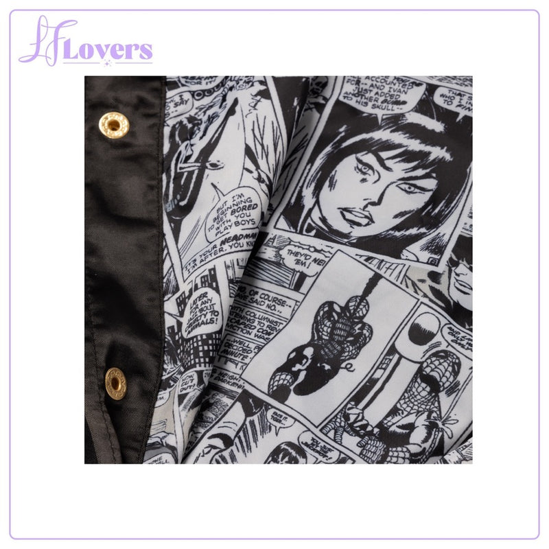 Load image into Gallery viewer, Loungefly Marvel 85th Anniversary Satin Bomber Jacket
