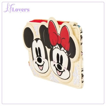 Load image into Gallery viewer, Loungefly Disney Mickey &amp; Friends Holiday Zip Around Card Holder - Preorder
