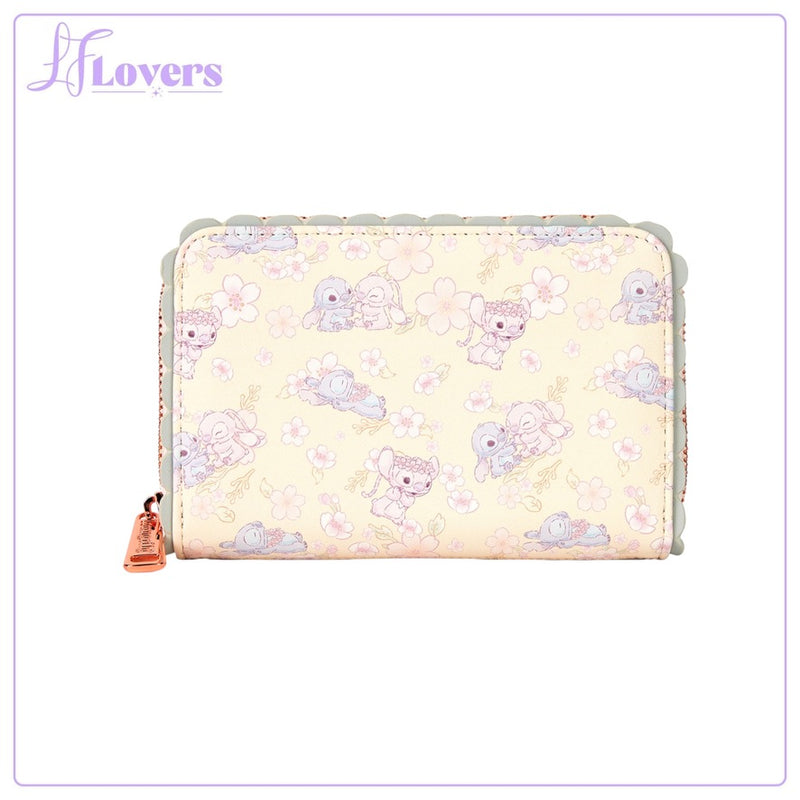 Load image into Gallery viewer, Loungefly Disney Cute Stitch Cherry Blossom Zip Around Wallet - PRE ORDER
