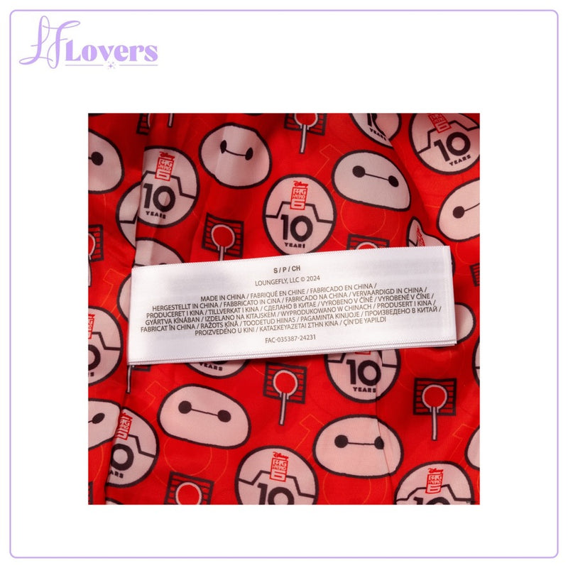 Load image into Gallery viewer, Loungefly Disney Big Hero 6 10th Anniversary Satin Bomber Jacket
