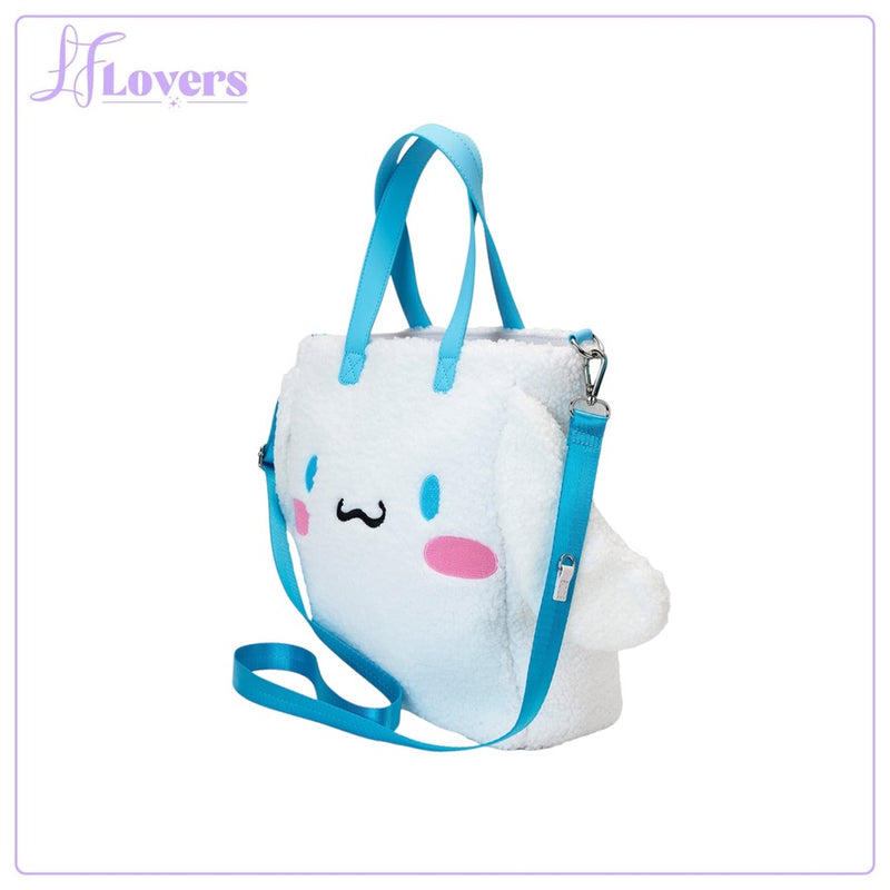 Load image into Gallery viewer, Loungefly Sanrio Cinnamoroll Sherpa Tote Bag With Coin Bag
