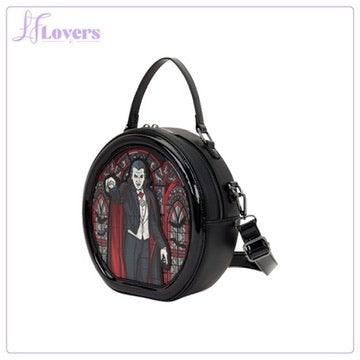 Load image into Gallery viewer, Loungefly Universal Monsters Dracula &amp; Frankenstein Crossbody Bag - PRE ORDER
