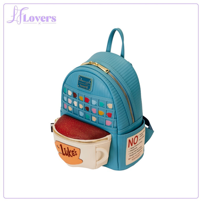 Load image into Gallery viewer, Loungefly Gilmore Girls Lukes Diner Domed Coffee Cup Mini Backpack - LF Lovers
