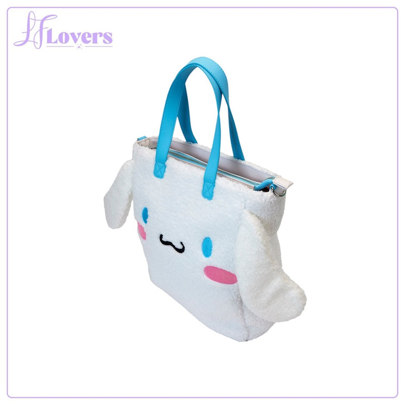 Load image into Gallery viewer, Loungefly Sanrio Cinnamoroll Sherpa Tote Bag With Coin Bag
