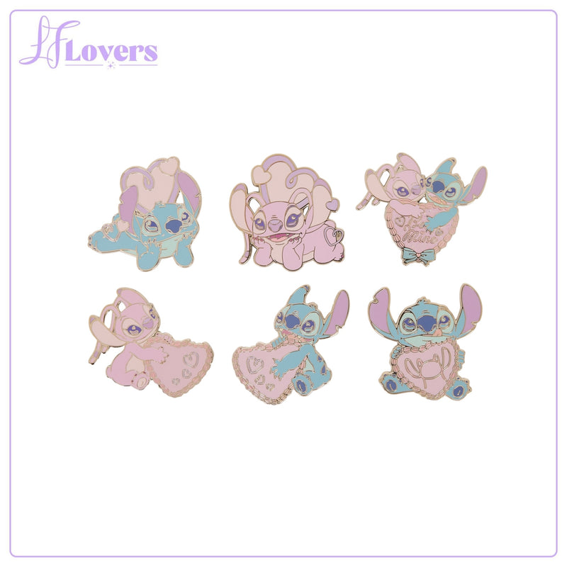 Load image into Gallery viewer, Loungefly Disney Lilo &amp; Stitch Angel Hearts Mystery Box Pins - PRE ORDER
