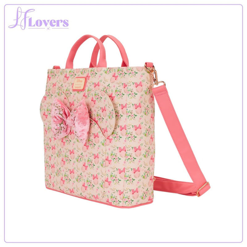 Load image into Gallery viewer, Loungefly Disney Minnie Mouse Floral Convertible Backpack And Tote Bag
