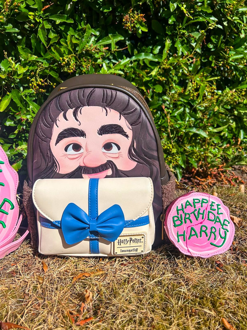 Load image into Gallery viewer, Loungefly Harry Potter Hagrid Birthday Cake Mini Backpack with Coin Bag

