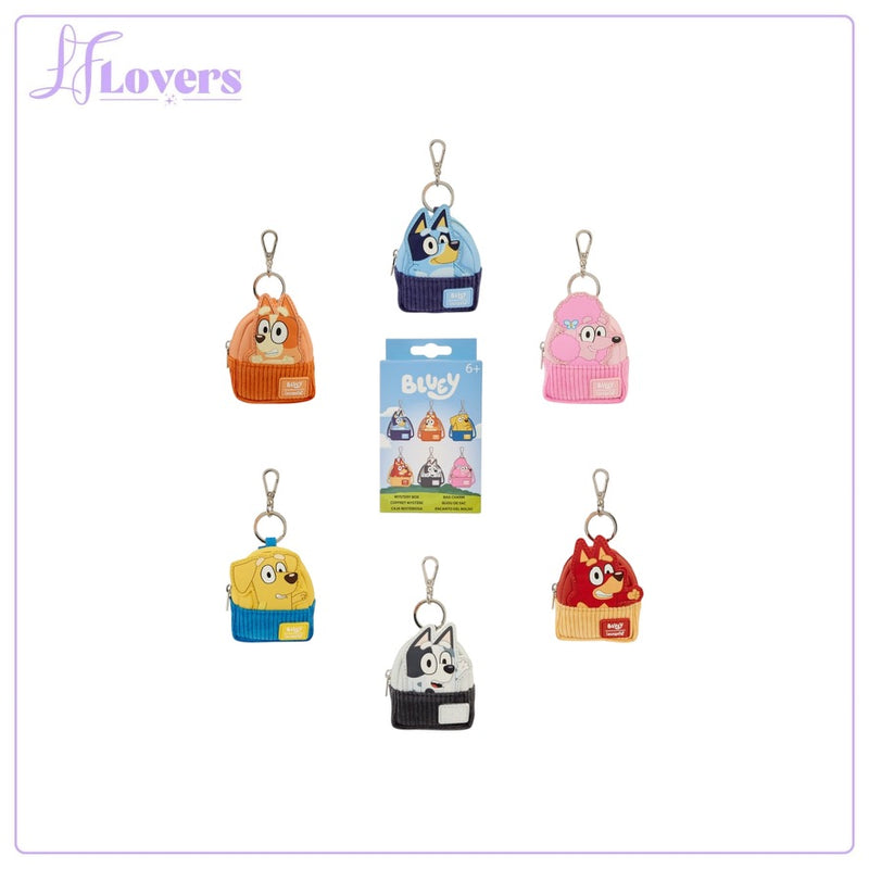 Load image into Gallery viewer, Loungefly BBC Bluey Mystery Mini Backpack Keychain Charm - Preorder
