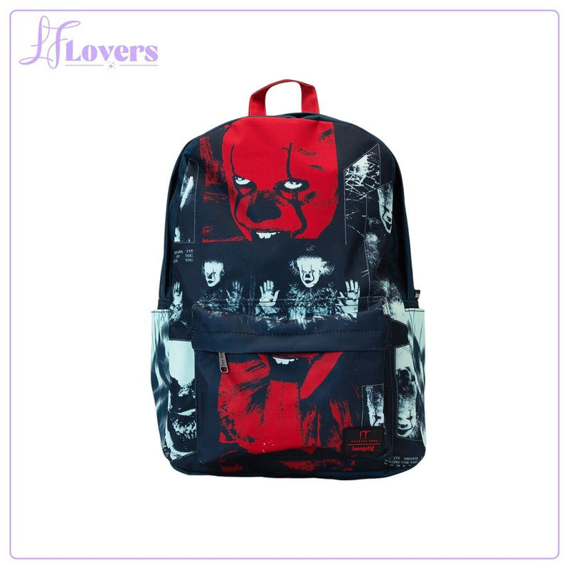 Load image into Gallery viewer, Loungefly Warner Brothers It Pennywise I Heart Horror Nylon Full Size Backpack
