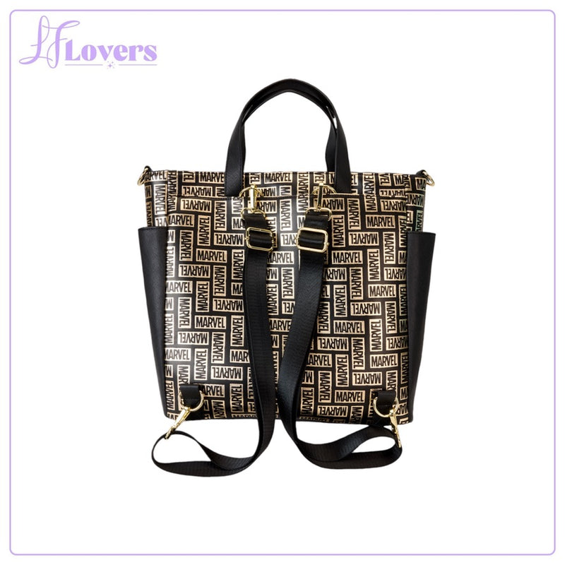 Load image into Gallery viewer, Loungefly Marvel Logo Convertible Backpack &amp; Tote Bag - LF Lovers
