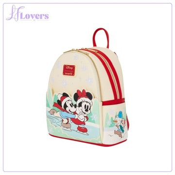 Load image into Gallery viewer, Loungefly Disney Mickey &amp; Friends Ice Skating Mini Backpack with Headband Holder - Preorder
