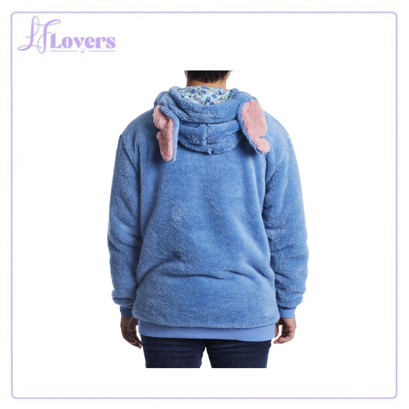 Load image into Gallery viewer, Loungefly Disney Stitch Plush Sherpa Cosplay Unisex Hoodie - LF Lovers
