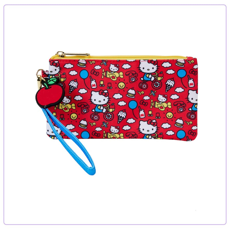 Load image into Gallery viewer, Loungefly Hello Kitty 50th Anniversary Classic AOP Nylon Pouch Wristlet - PRE ORDER - LF Lovers
