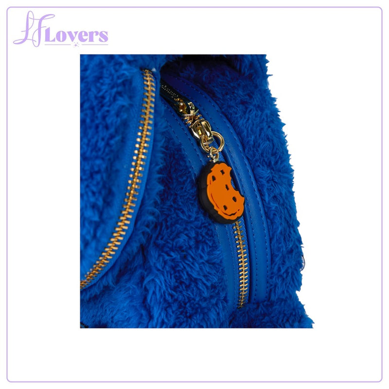 Load image into Gallery viewer, Loungefly Sesame Street Cookie Monster Plush Mini Backpack
