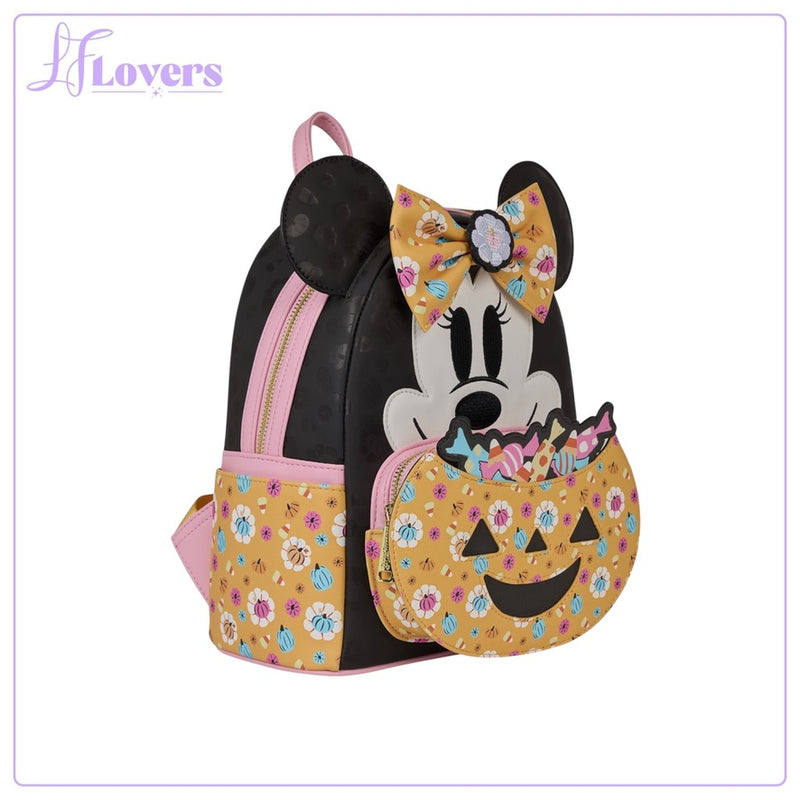 Load image into Gallery viewer, Loungefly Disney Minnie Mouse Pumpkin Mini Backpack - PRE ORDER - LF Lovers
