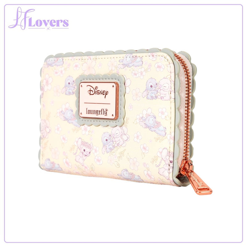 Load image into Gallery viewer, Loungefly Disney Cute Stitch Cherry Blossom Zip Around Wallet - PRE ORDER

