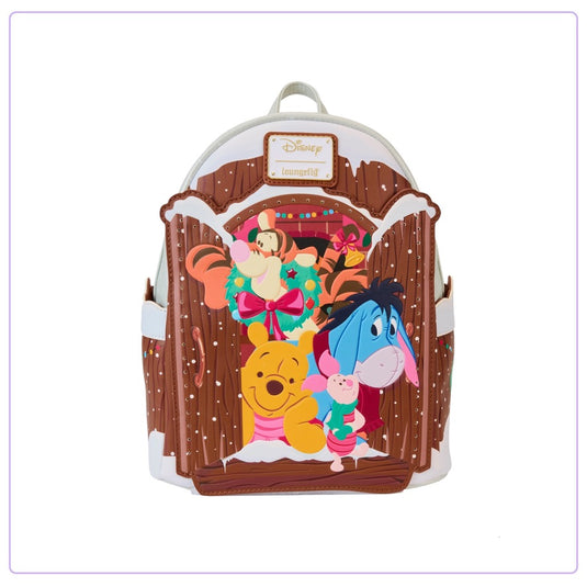 Loungefly Disney Winnie The Pooh Holiday Scene Pooh And Friends Mini Backpack