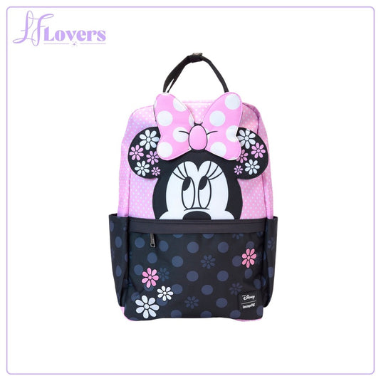 Loungefly Disney Minnie Floral Rock The Dots Full Size Nylon Backpack