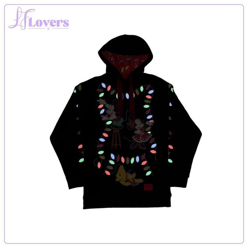 Load image into Gallery viewer, Loungefly Disney Mickey&#39;s Light Up Decorations Hooded Sweatshirts
