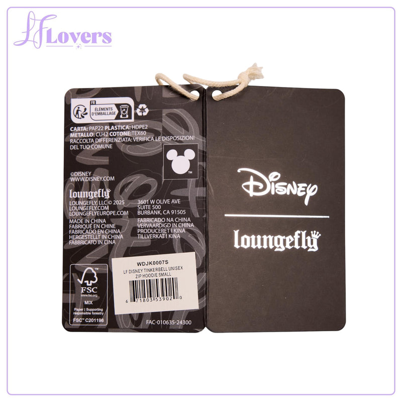 Load image into Gallery viewer, Loungefly Disney Tinker Bell Unisex Zip Hoodie - LF Lovers
