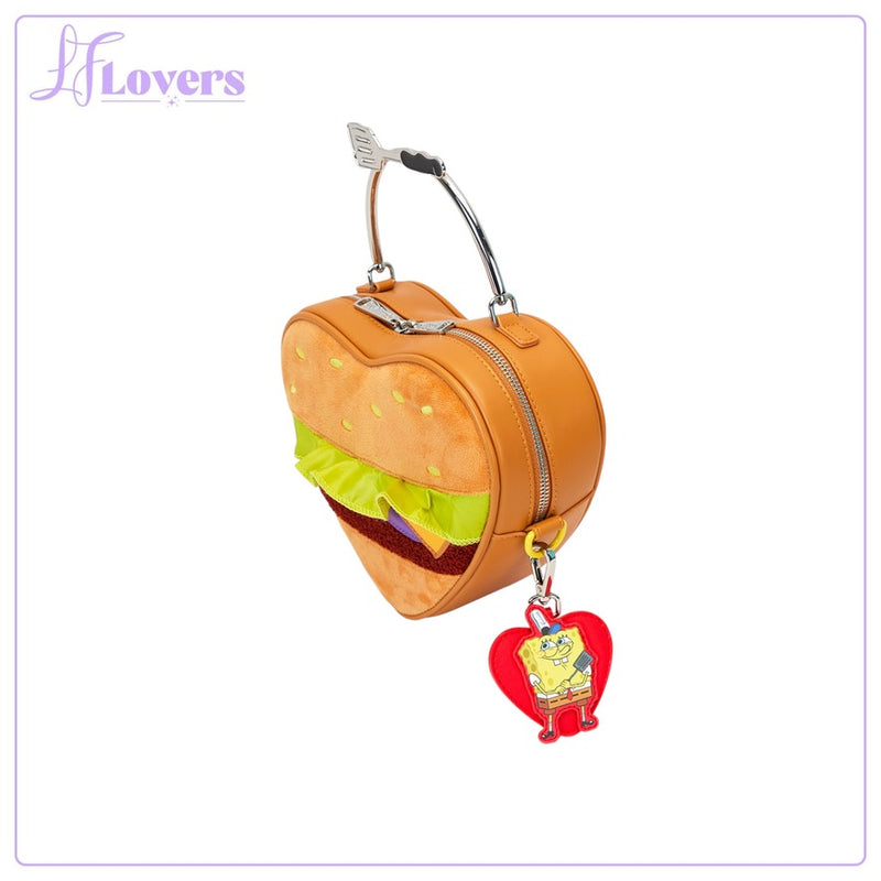 Load image into Gallery viewer, Loungefly Nickelodeon Spongebob Krabby Patty Plush Crossbody

