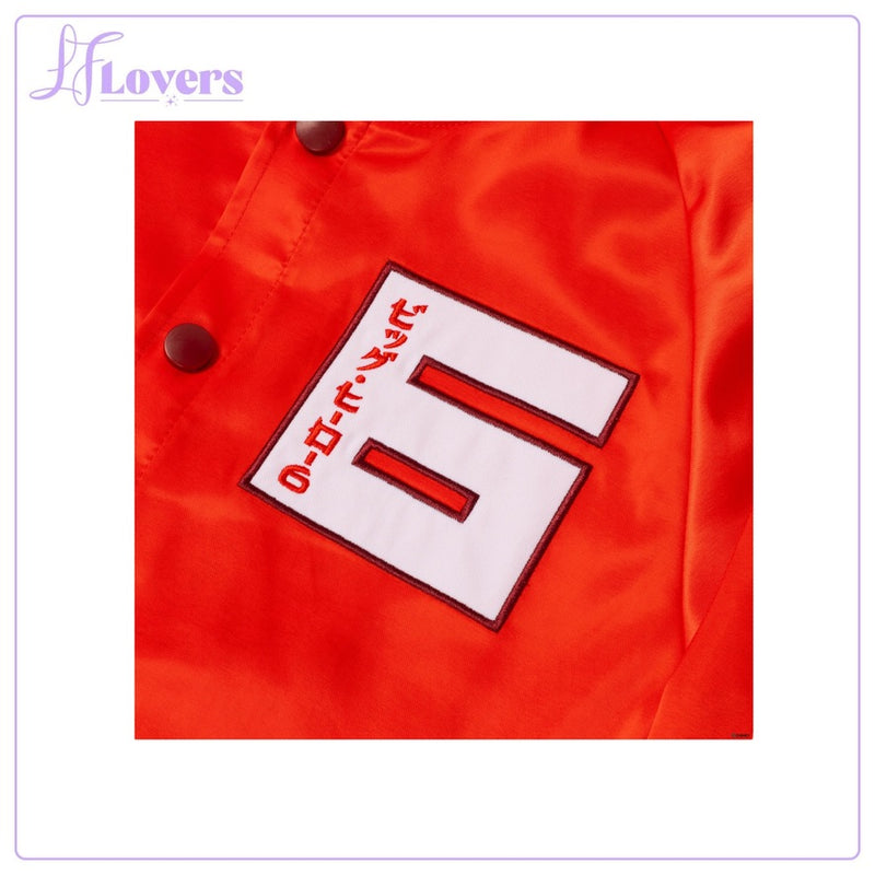 Load image into Gallery viewer, Loungefly Disney Big Hero 6 10th Anniversary Satin Bomber Jacket
