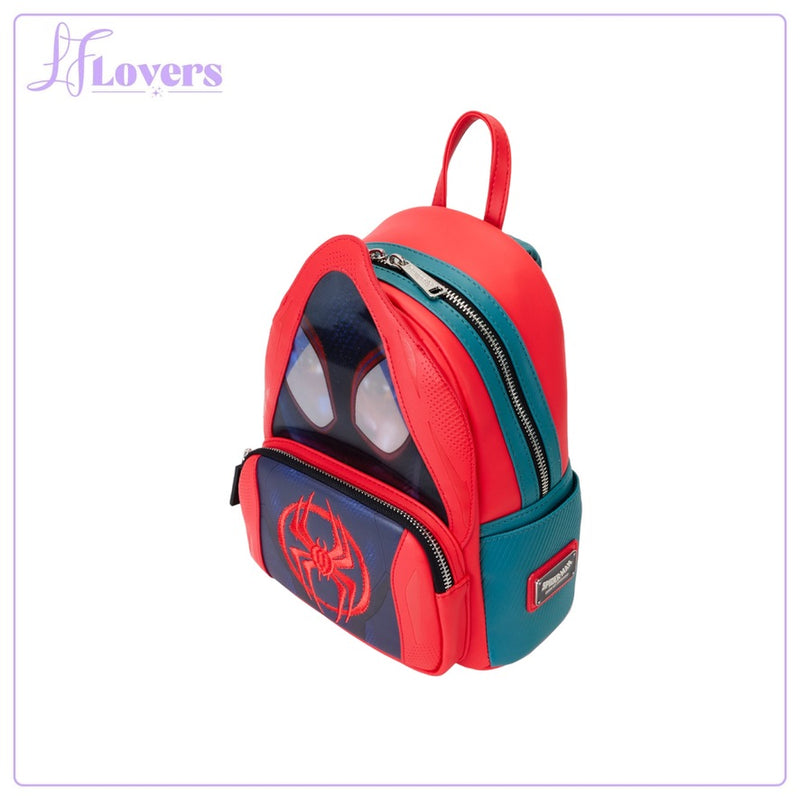 Load image into Gallery viewer, Loungefly Marvel Spiderverse Miles Morals Hoody Cosplay Mini Backpack - PRE ORDER - LF Lovers
