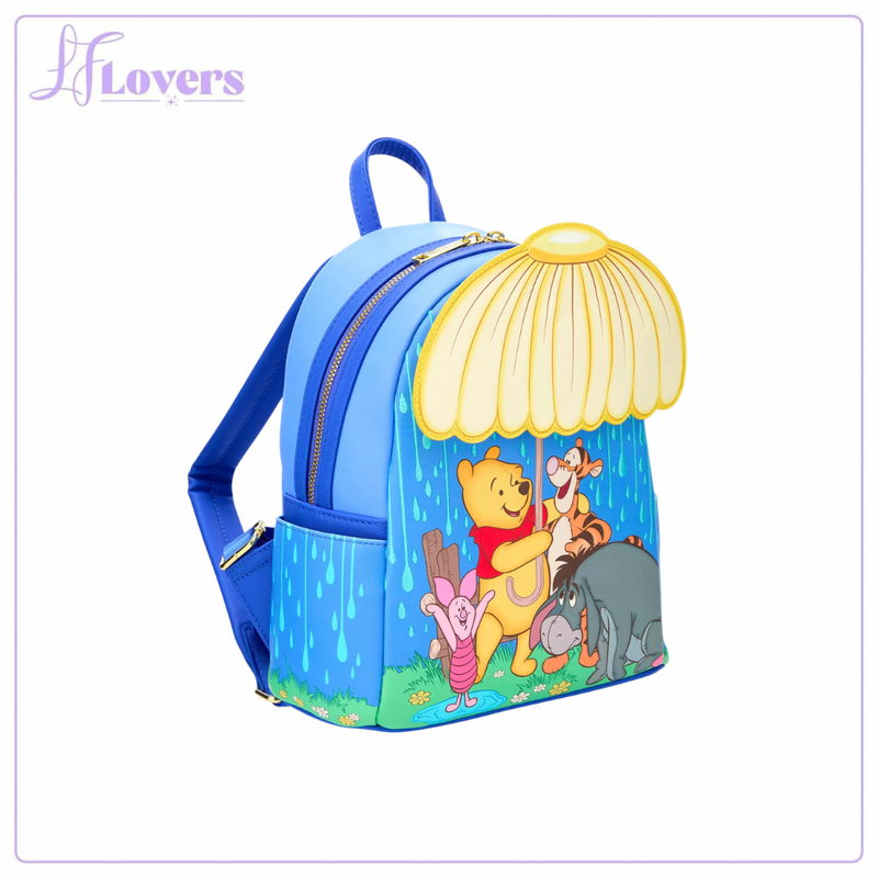 Load image into Gallery viewer, Loungefly Disney Winnie the Pooh Rainy Umbrella Scene Mini Backpack - LF Lovers
