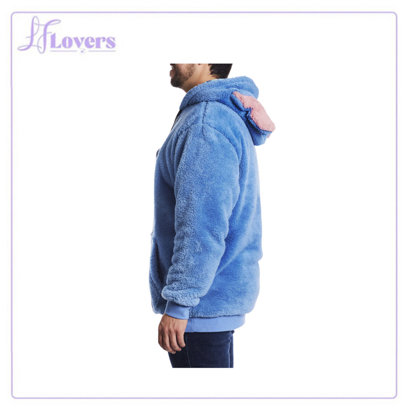 Load image into Gallery viewer, Loungefly Disney Stitch Plush Sherpa Cosplay Unisex Hoodie - LF Lovers
