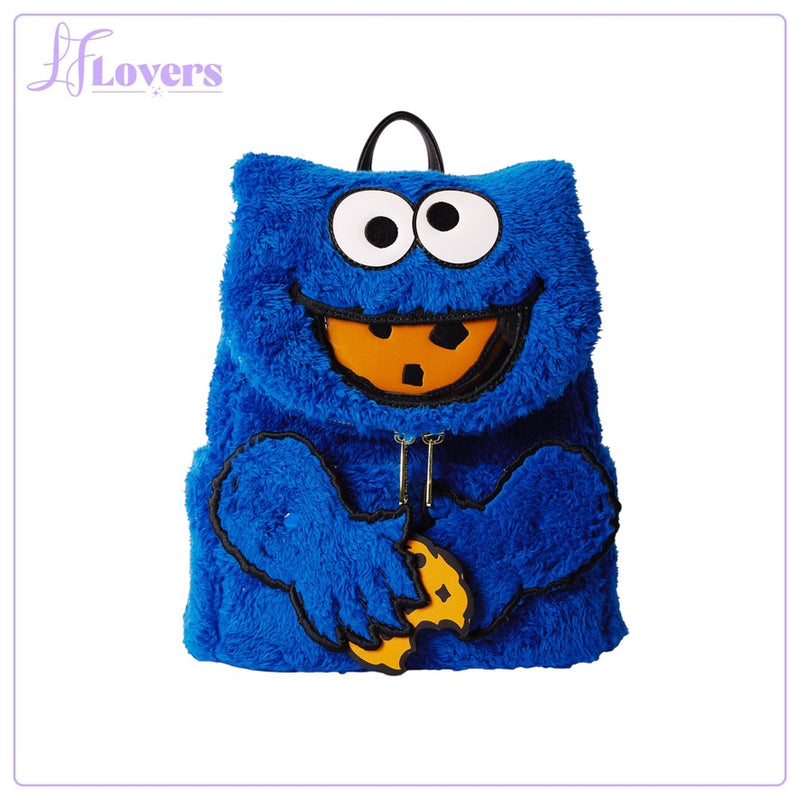Load image into Gallery viewer, Loungefly Sesame Street Cookie Monster Plush Mini Backpack
