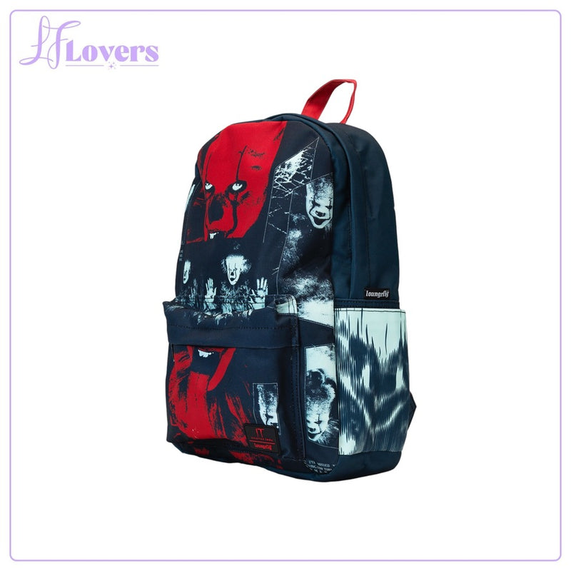 Load image into Gallery viewer, Loungefly Warner Brothers It Pennywise I Heart Horror Nylon Full Size Backpack
