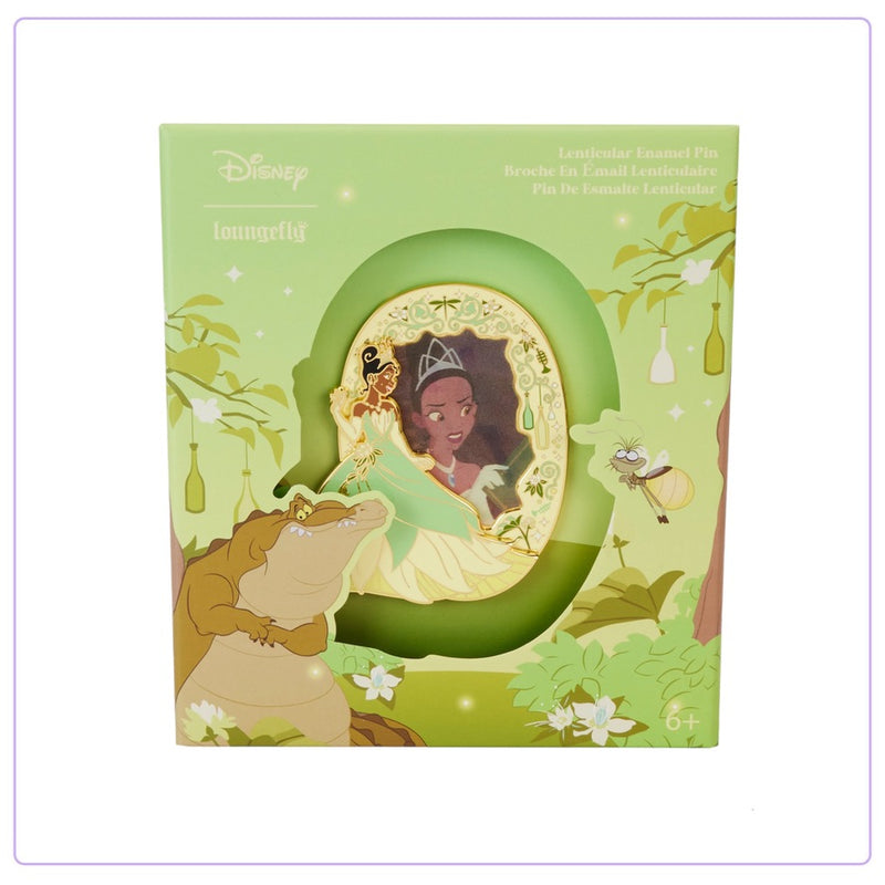 Load image into Gallery viewer, Loungefly Disney Princess And The Frog Tiana Lenticular 3&quot; Collector Box Pin - PRE ORDER - LF Lovers

