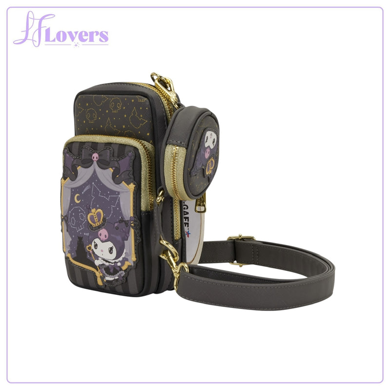 Load image into Gallery viewer, Loungefly Sanrio Kuromi 20th Anniversary Cell Phone Crossbody - PRE ORDER
