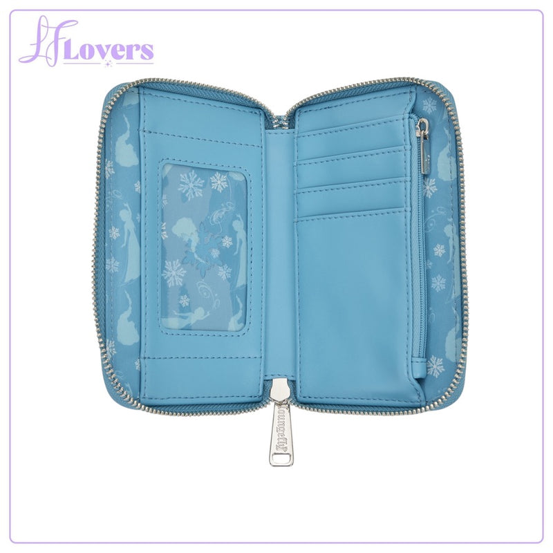 Load image into Gallery viewer, Loungefly Disney Frozen Elsa Glitter Sequin Zip Around Wallet - PRE ORDER
