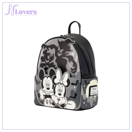 Loungefly Disney Mickey & Minnie Ghost Light Up Glow Mini Backpack - Preorder